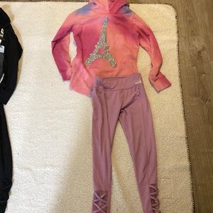Justice sweatshirts with leggings size 12 in girls.